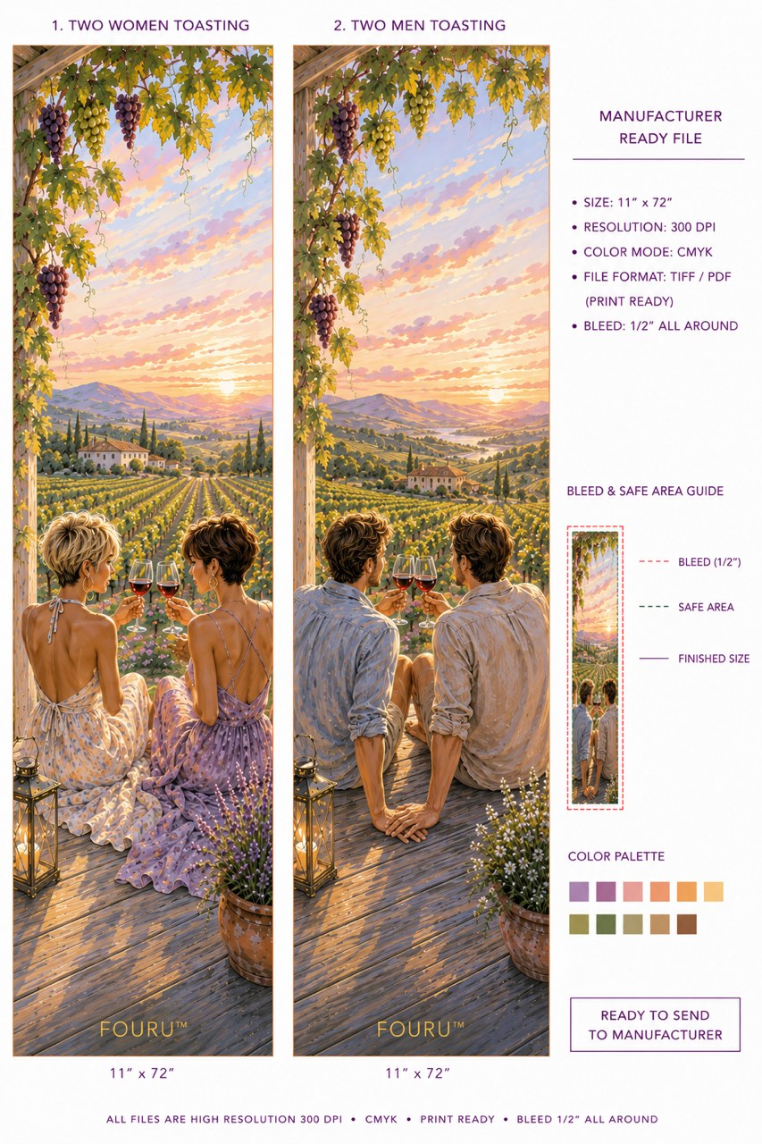 Sunset scarf design
